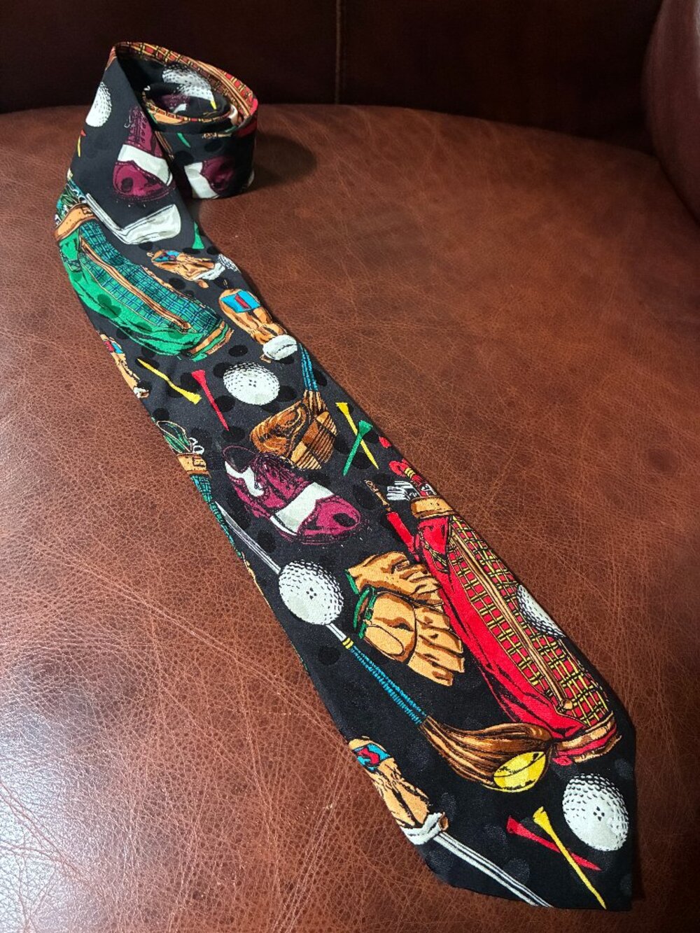 Golf Sport Gear Golf club Shoes Tie Bags Hand Made Silk Addiction Necktie